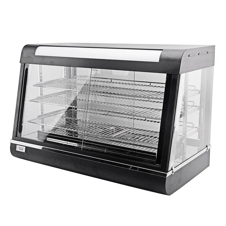 120cm Black Heated Display Cabinet