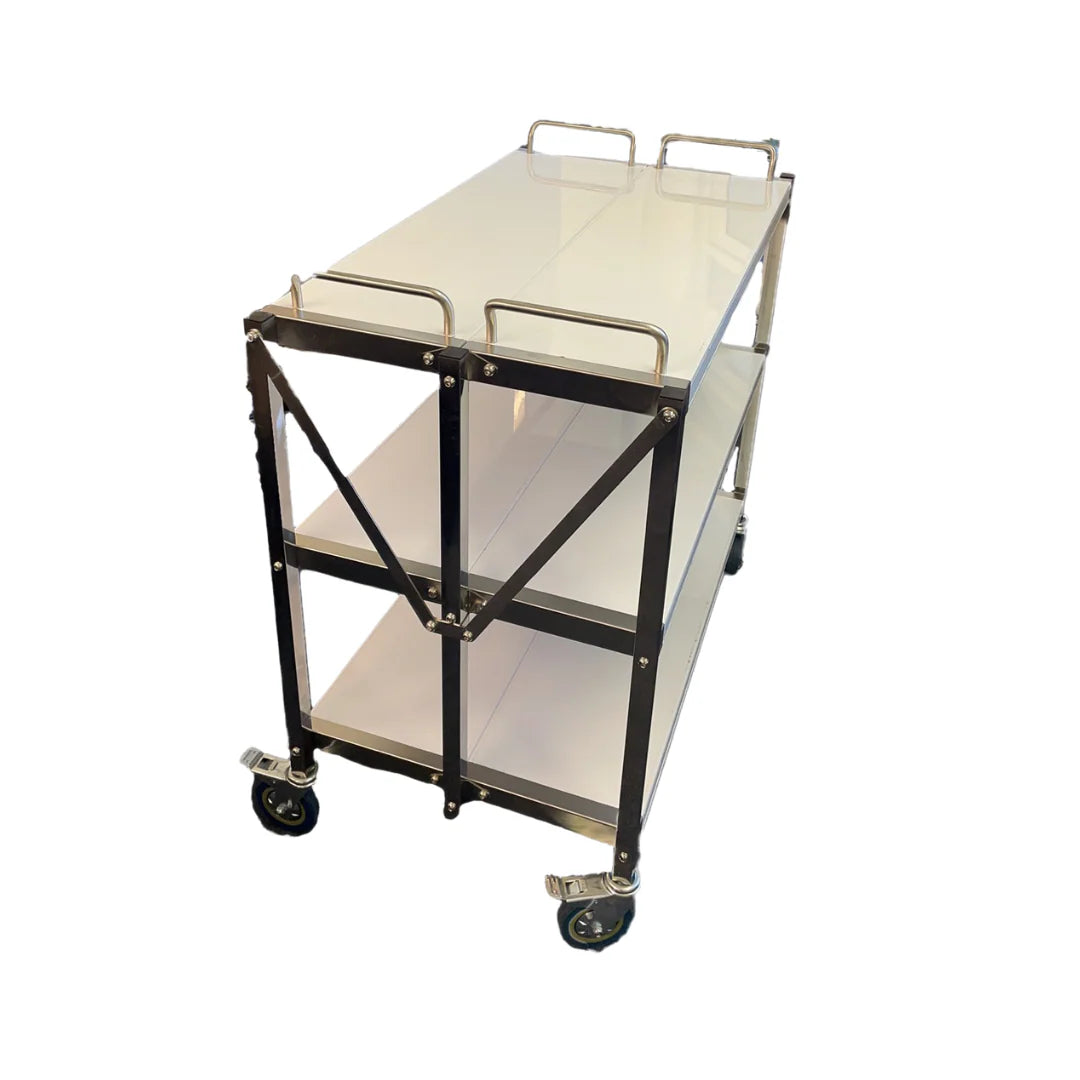 3 Tier Stainless Steel Folding Catering Trolley