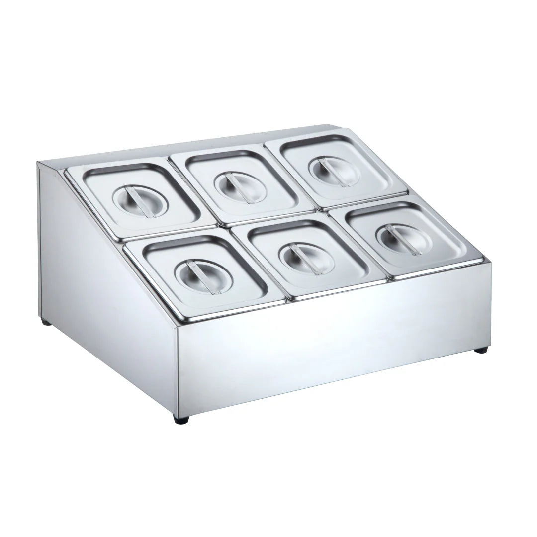 Countertop Gastronorm Two Tier Pan Holder - 6 x GN 1/6 100mm