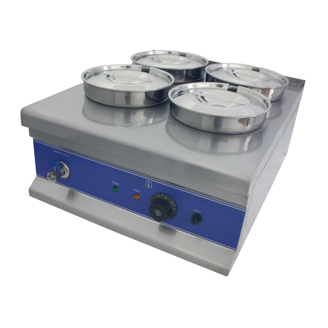 Commercial Stainless Steel Bain Marie Food Warmer - 4 x 4L