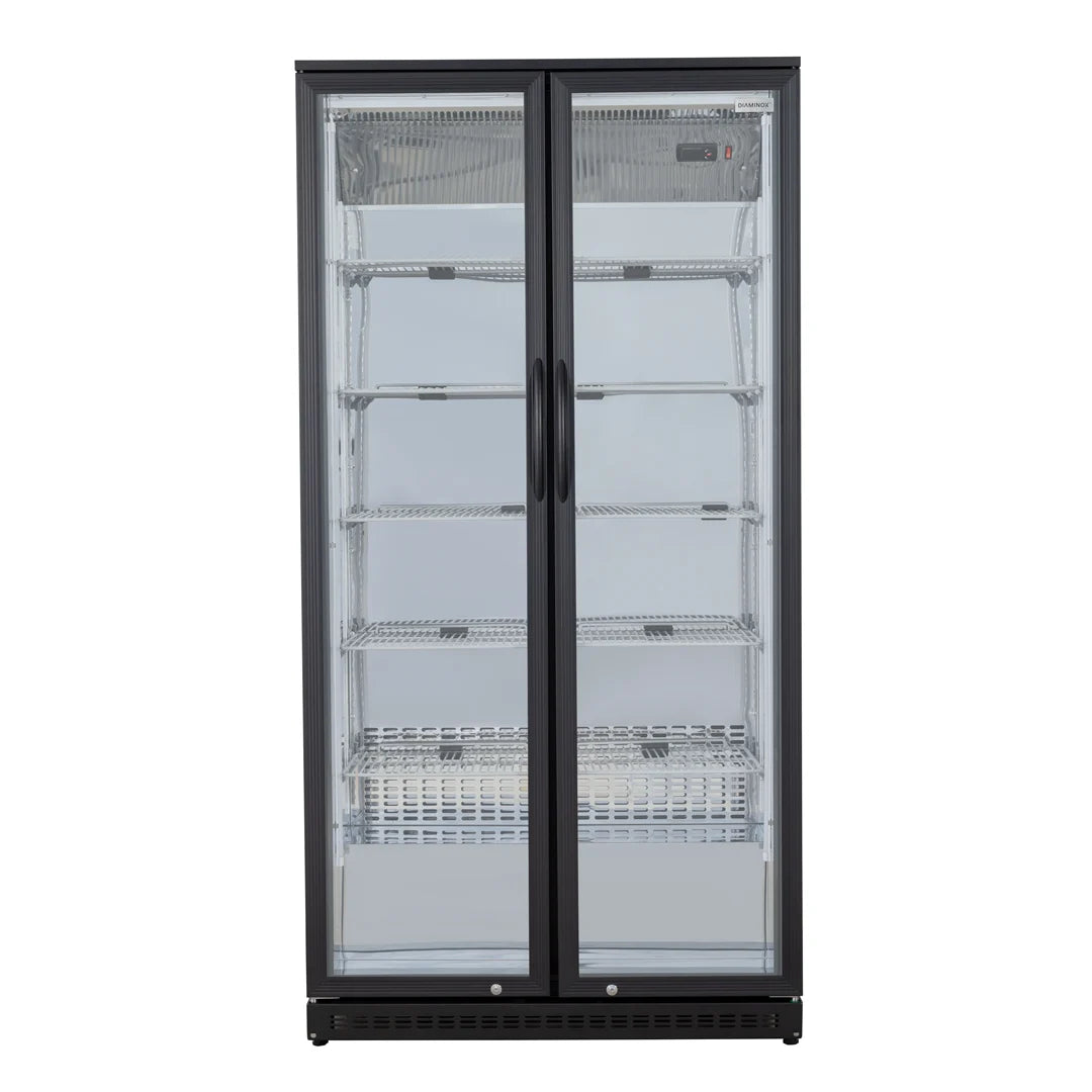 Diaminox Mirrored Upright Double Door Bottle Fridge