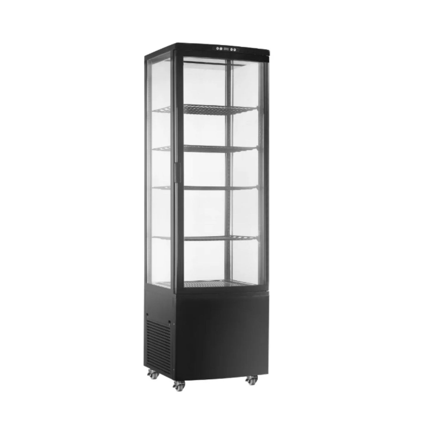 Floorstanding 238L Upright Display Fridge - Black