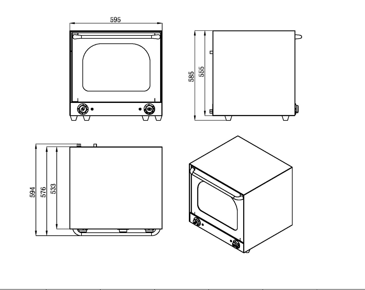 62 Litre Electric Convection Oven