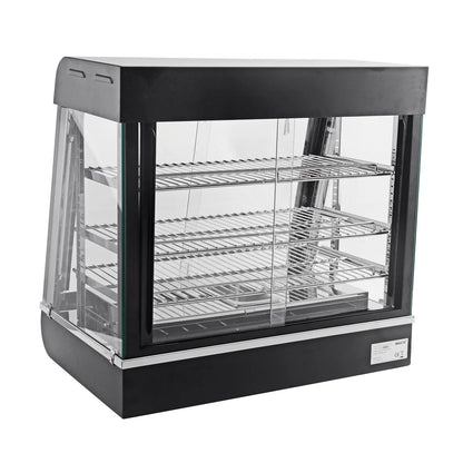 60cm Black Heated Display Cabinet