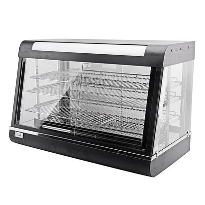 120cm Black Heated Display Cabinet