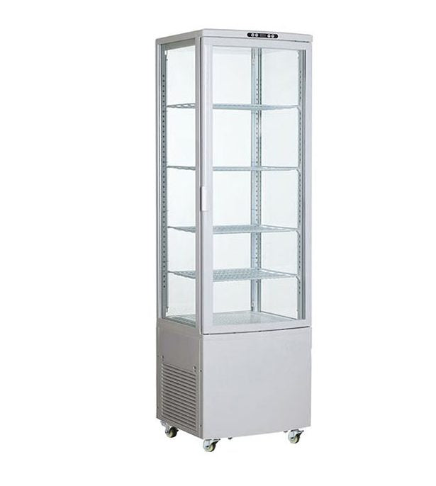 Floorstanding 238L Upright Display Fridge - White