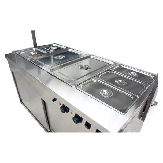 Hamoki Food Warmer Cart with Overhead Light