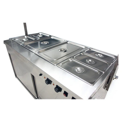 Hamoki Food Warmer Cart with Overhead Light