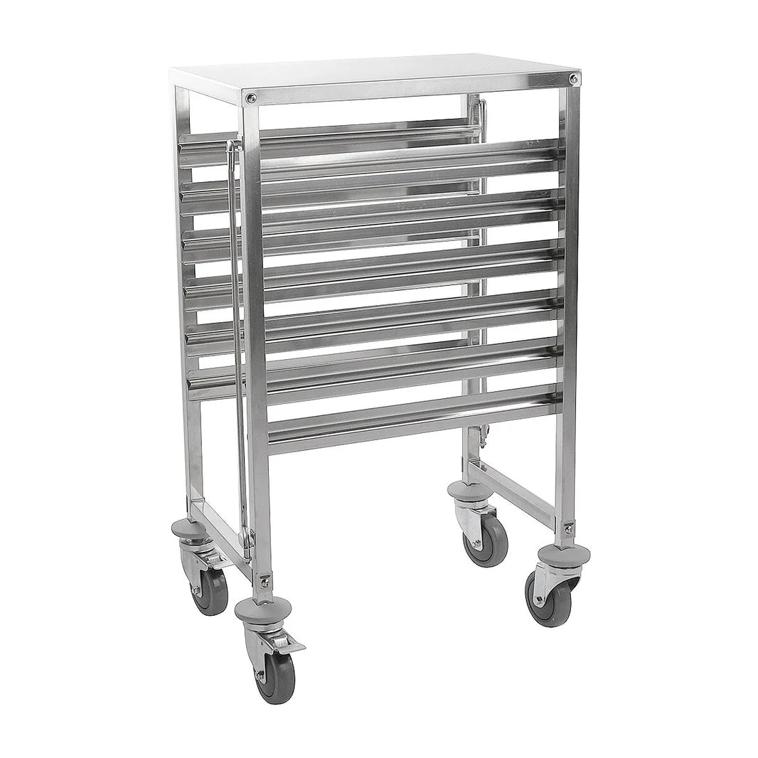 6 Tier Stainless Steel Serving Trolley with Work Table Top for GN Pan 1/1
