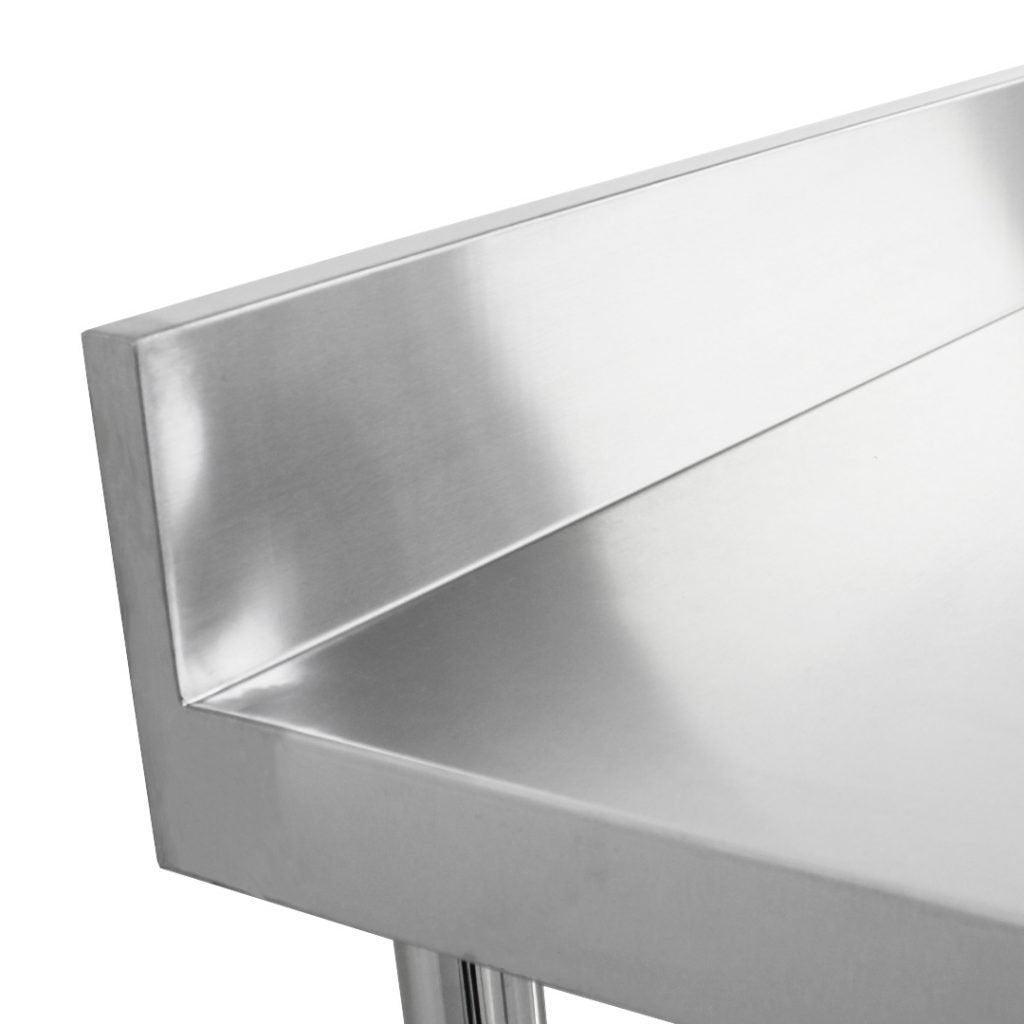 Diaminox Stainless Steel Upstand Table With 1 Shelf
