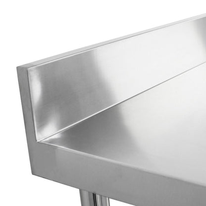 Diaminox Stainless Steel Upstand Table With 1 Shelf