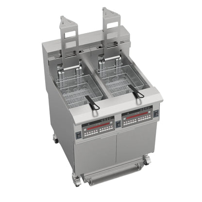 Hamoki Freestanding Electric Auto-Lift Open Fryer 2 x 26L