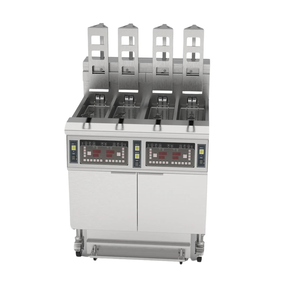 Hamoki Freestanding Electric Auto-Lift Open Fryer 4 x 13L