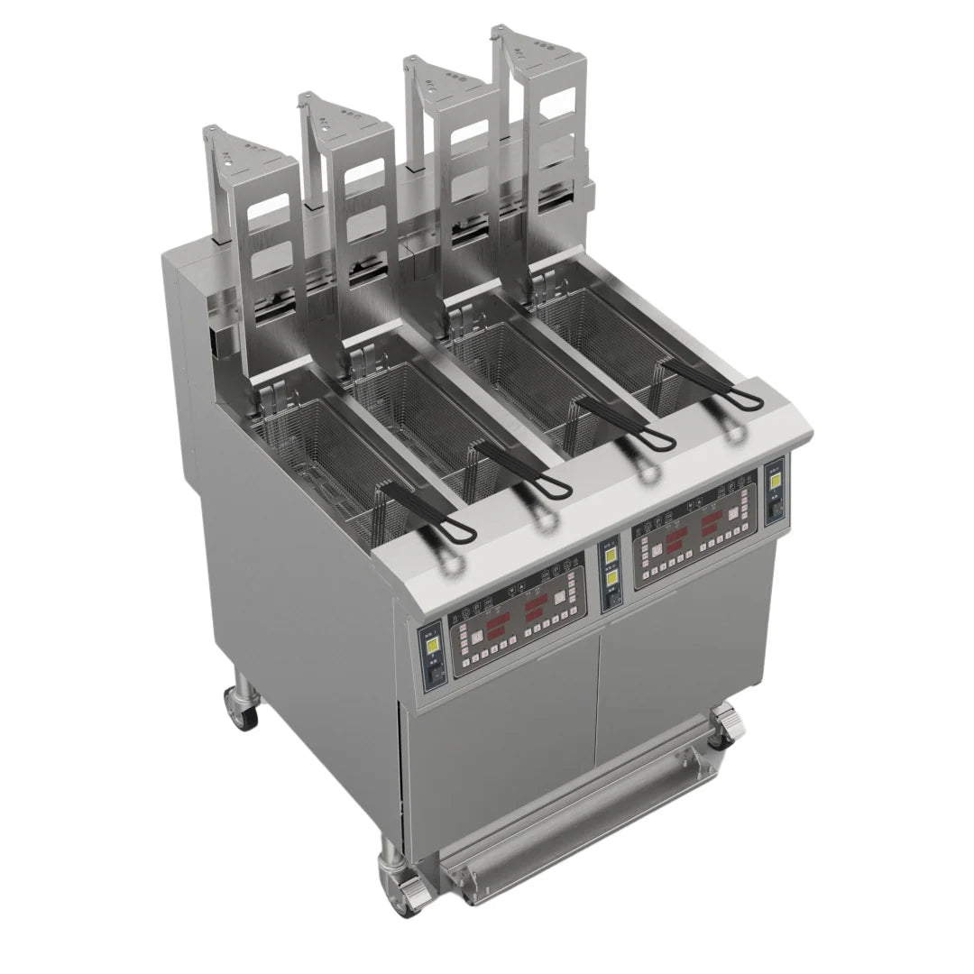 Hamoki Freestanding Electric Auto-Lift Open Fryer 4 x 13L