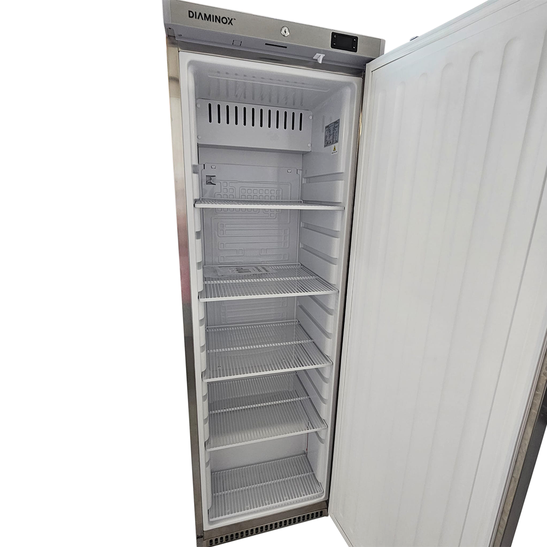 Diaminox Single Door Upright Commercial 336L Fridge - Stainless Steel