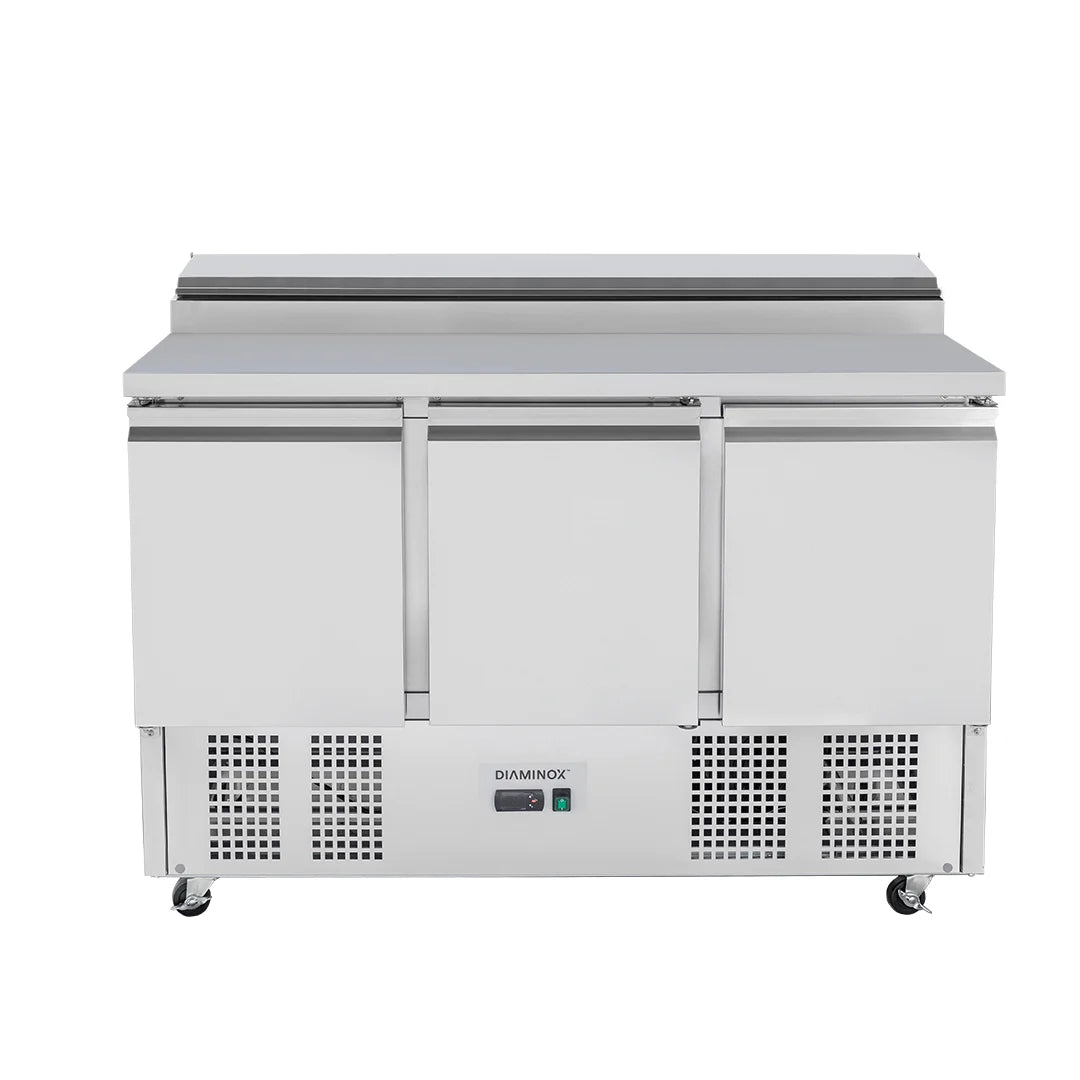 Diaminox Three Door Raised Saladette Prep Counter 385L