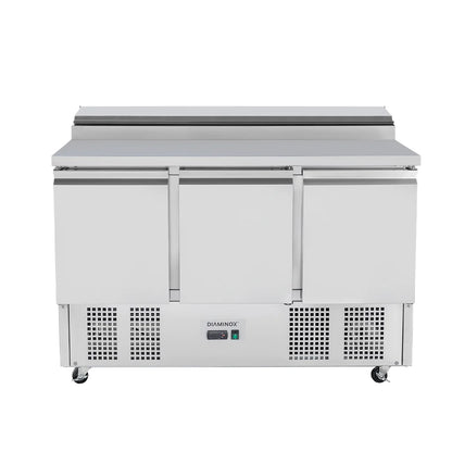 Diaminox Three Door Raised Saladette Prep Counter 385L