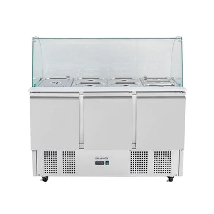 Diaminox Three Door Saladette Prep Counter