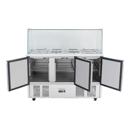 Diaminox Three Door Saladette Prep Counter