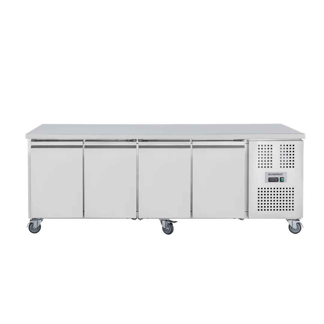 Diaminox Four Door Counter Bench Fridge 421L
