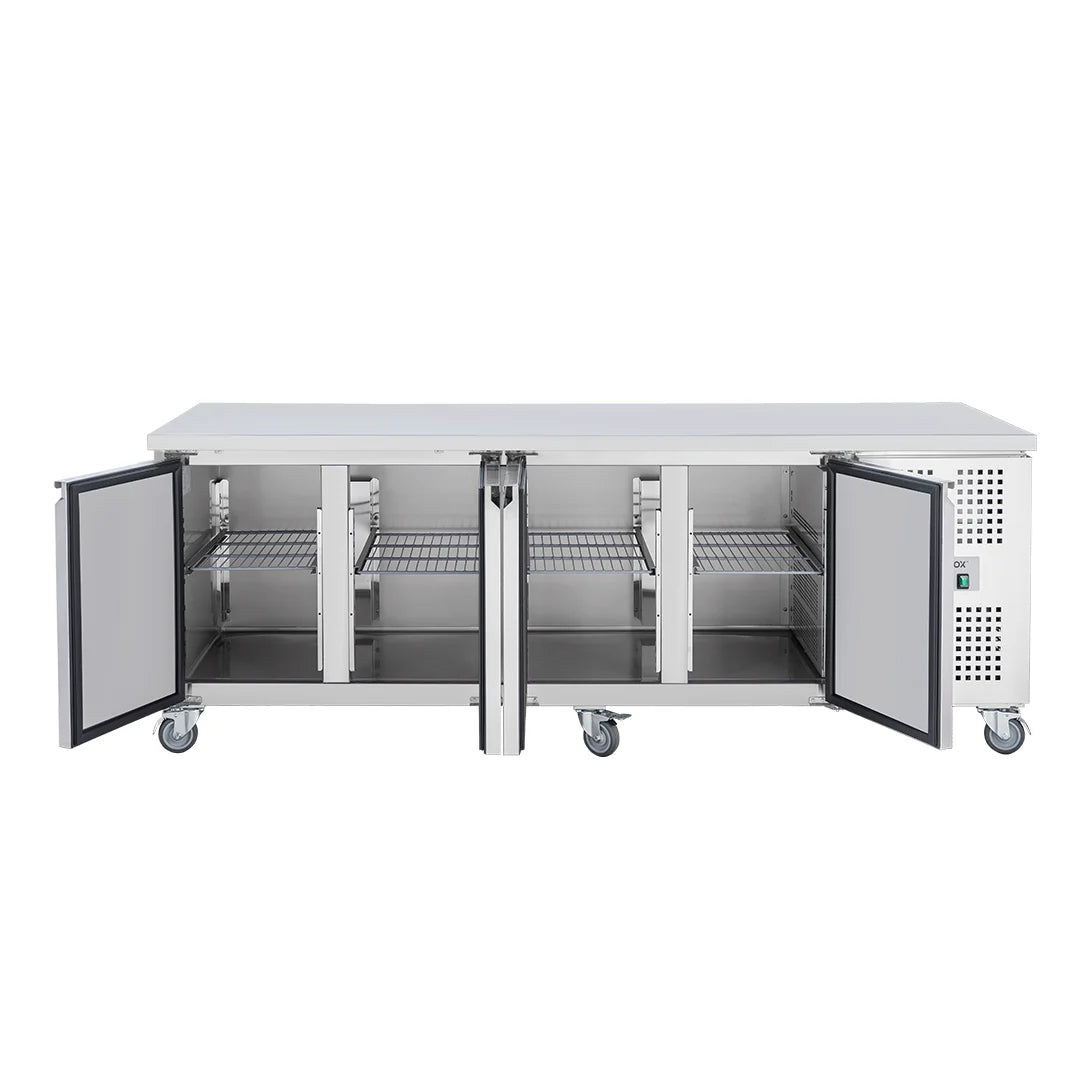 Diaminox Four Door Counter Bench Fridge 421L