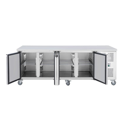 Diaminox Four Door Counter Bench Fridge 421L
