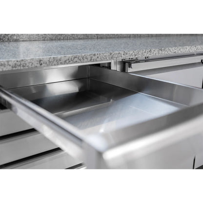 Diaminox Double Door Counter Bench Fridge with Marble Top and Dough Drawers 580L