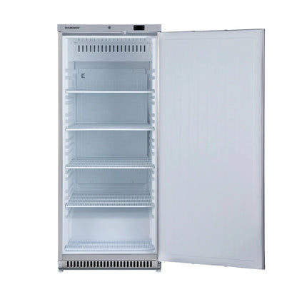Diaminox Single Door Upright Commercial 600L Fridge - Stainless Steel