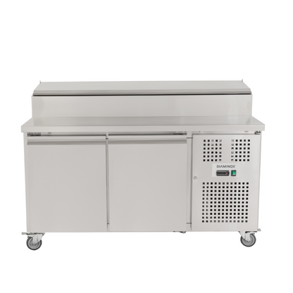 Diaminox Two Door Raised Saladette Prep Counter 200L