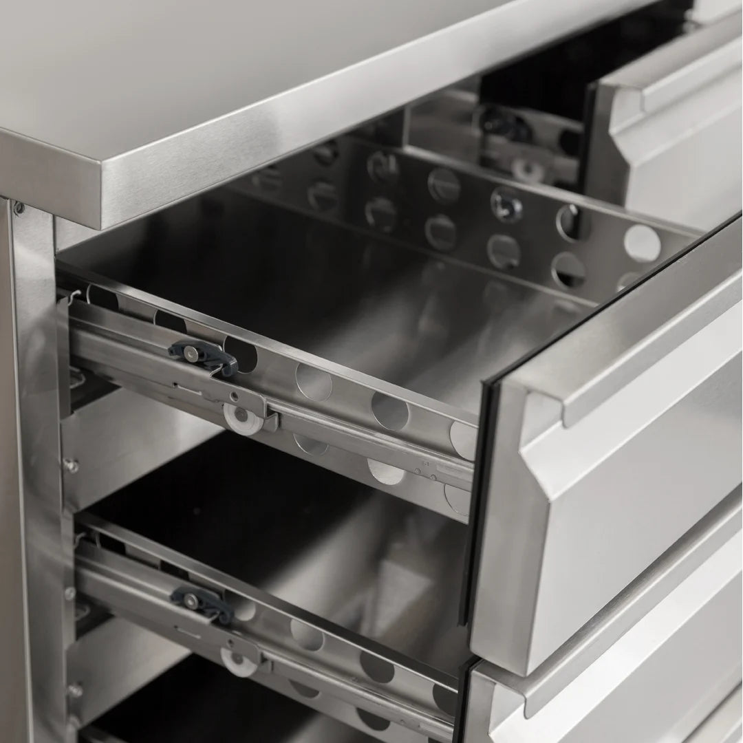 Diaminox 6 Drawer Stainless Steel Refrigerated Prep Counter
