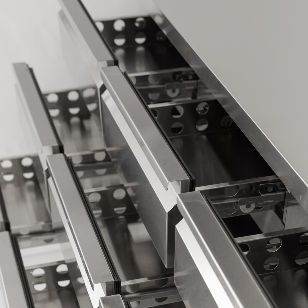 Diaminox 9 Drawer Stainless Steel Refrigerated Prep Counter
