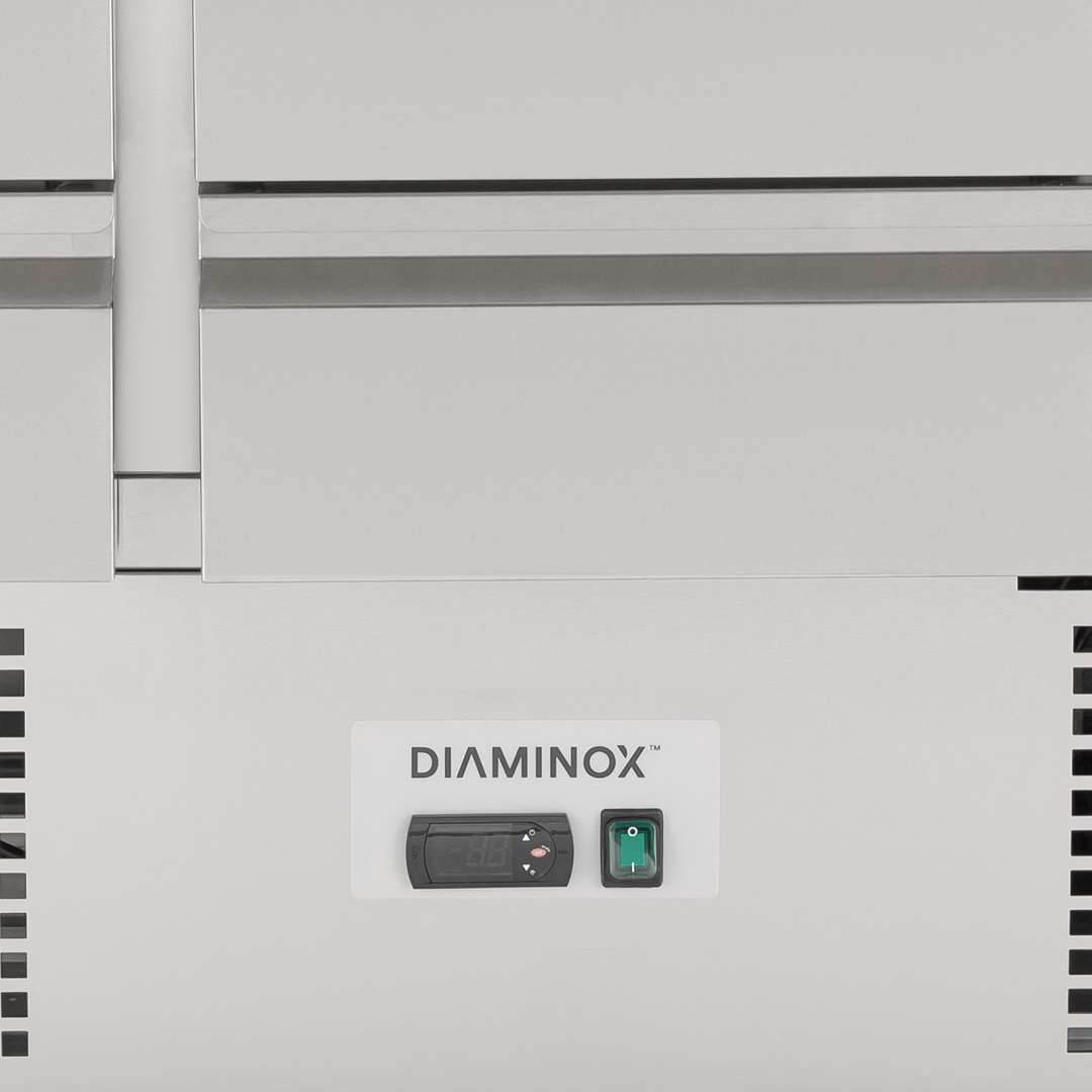 Diaminox 9 Drawer Stainless Steel Refrigerated Prep Counter