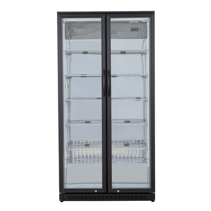 Diaminox Mirrored Upright Double Door Bottle Fridge