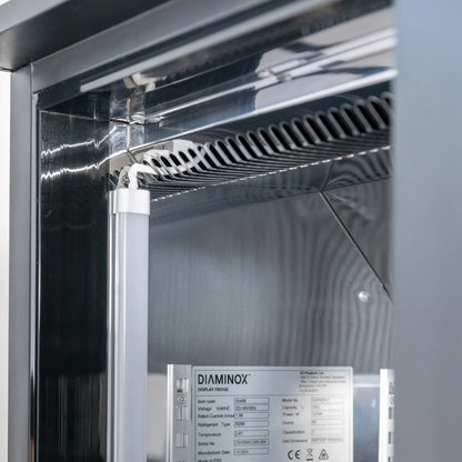 Diaminox Mirrored Upright Double Door Bottle Fridge