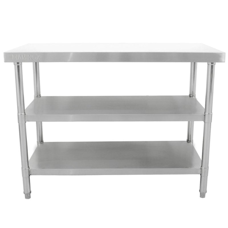 Diaminox Stainless Steel Table With 2 Shelves