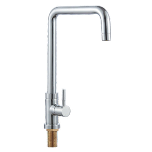 Commercial Single Hole Kitchen Squared Gooseneck Mixer Tap