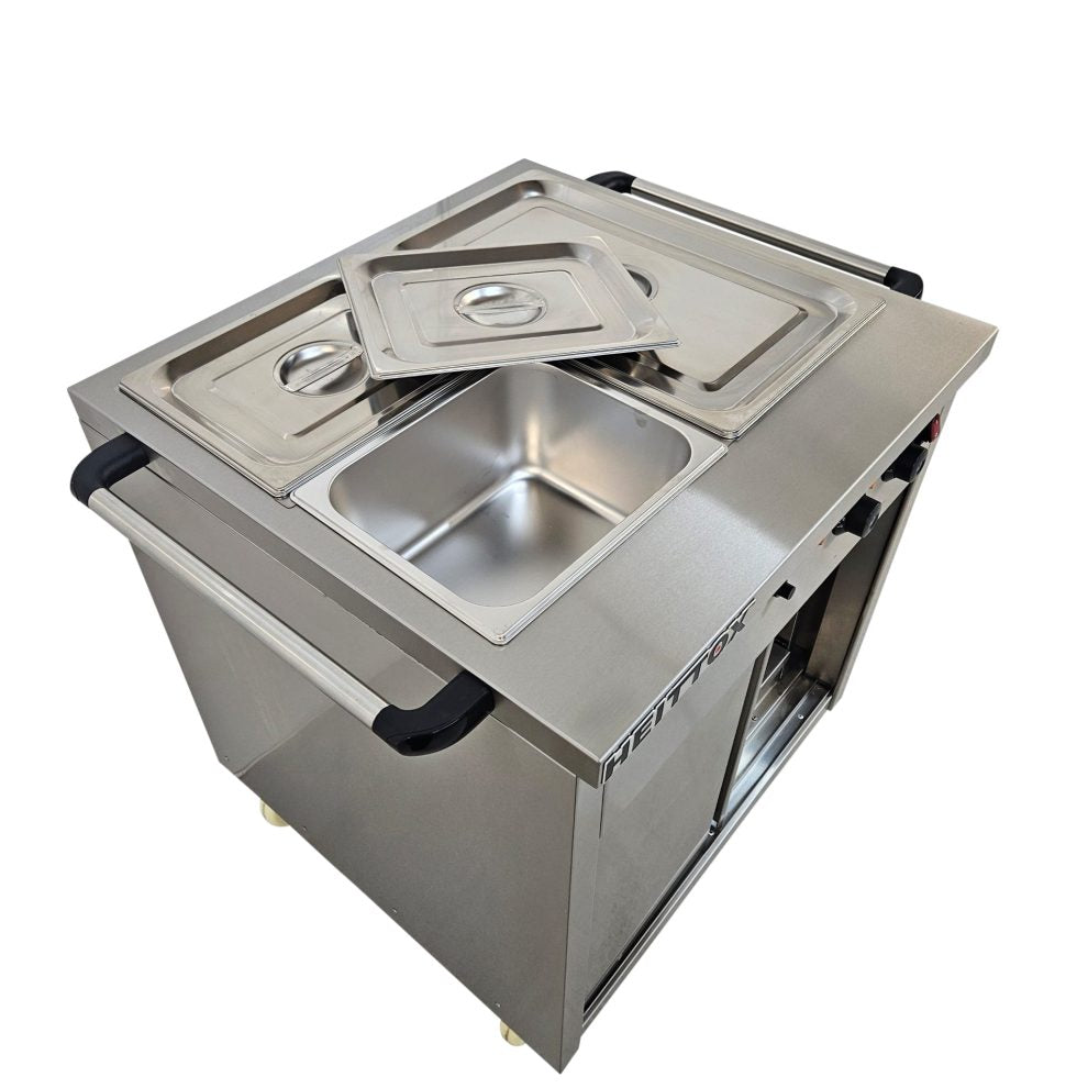 Heittox 3 Pan Wet Bain Marie With Hot Cupboard