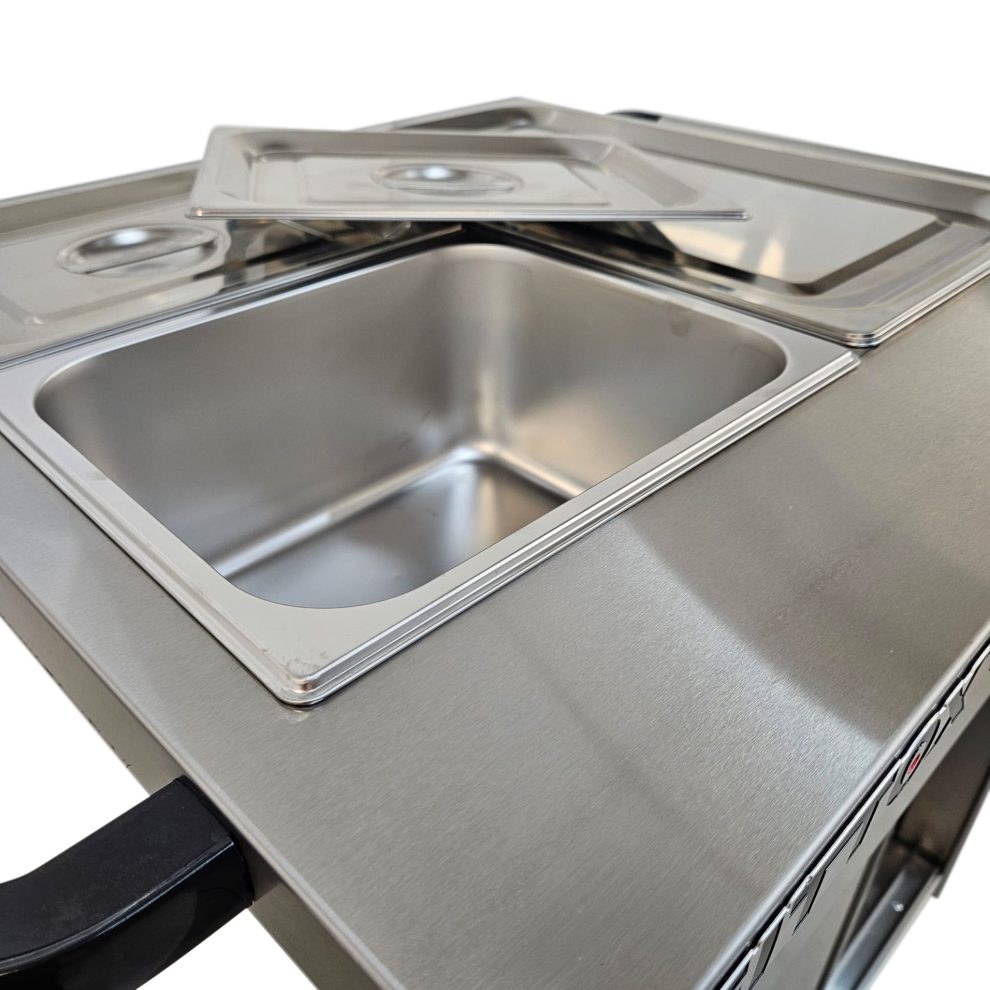 Heittox 3 Pan Wet Bain Marie With Hot Cupboard