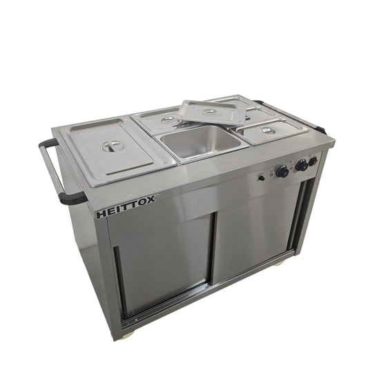 Heittox 6 Pan Wet Bain Marie With Hot Cupboard
