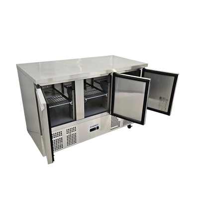Diaminox Three Door Counter Bench Fridge 333L