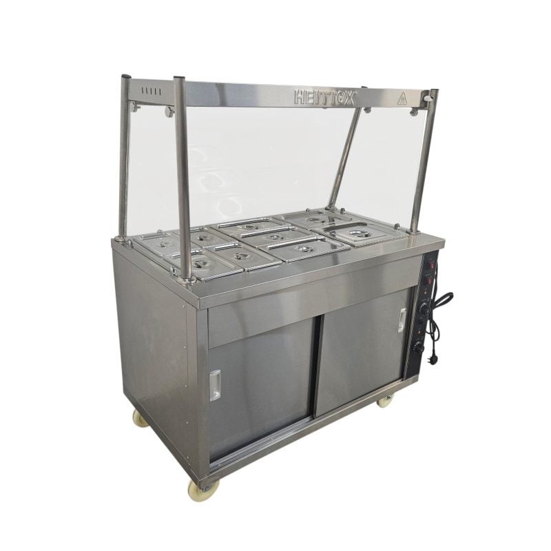 Heittox 9 Pan Heated Serveover Wet Bain Marie