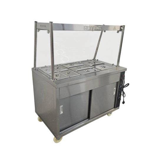 Heittox 9 Pan Heated Serveover Wet Bain Marie