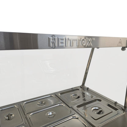 Heittox 9 Pan Heated Serveover Wet Bain Marie