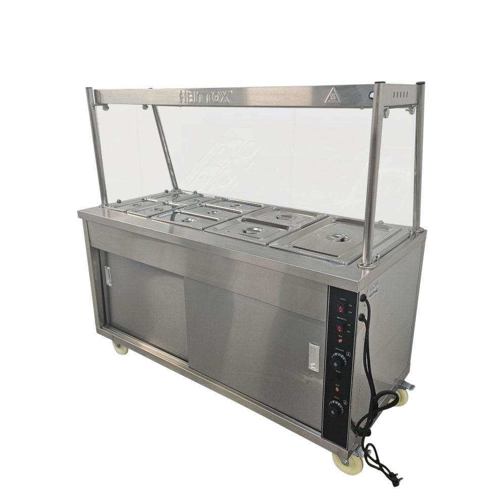 Heittox 10 Pan Heated Serveover Wet Bain Marie