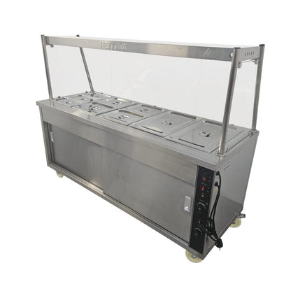 Heittox 11 Pan Heated Serveover Wet Bain Marie