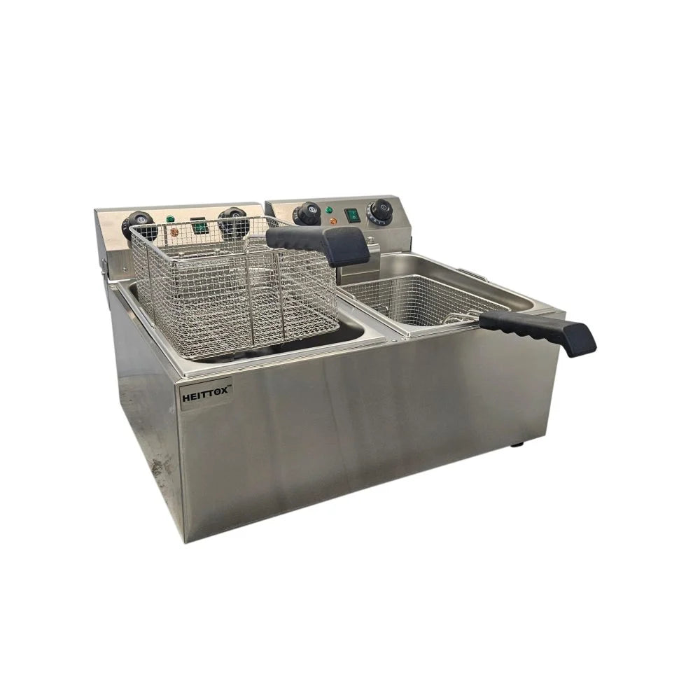 Heittox Countertop Electric Fryer Twin Tank