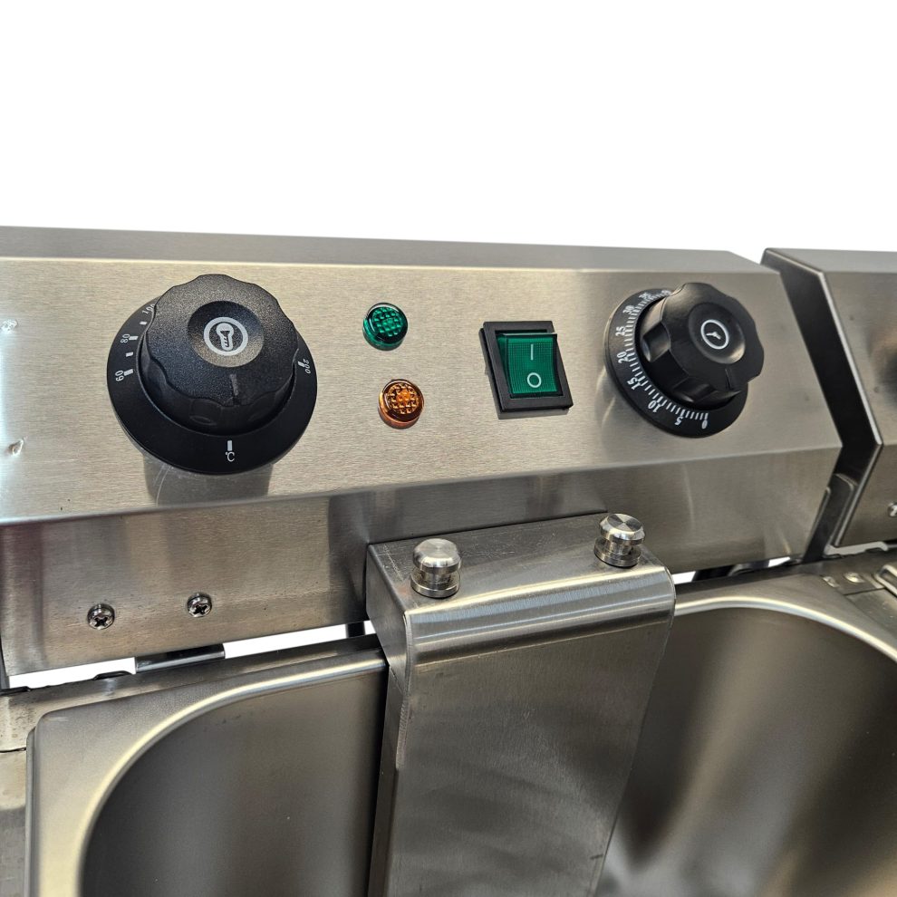 Heittox Countertop Electric Fryer Twin Tank
