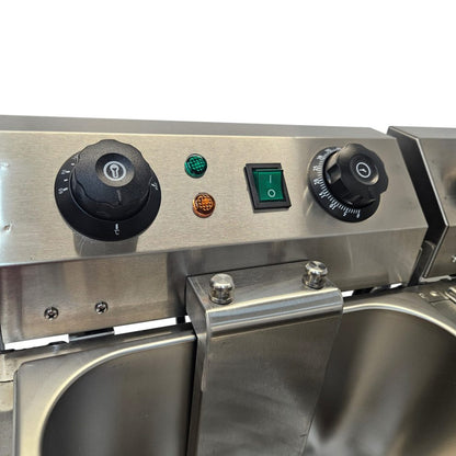 Heittox Countertop Electric Fryer Twin Tank