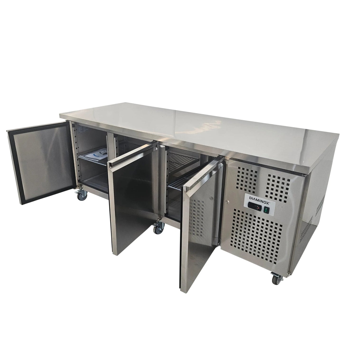 Diaminox Three Door Counter Bench Fridge 554L