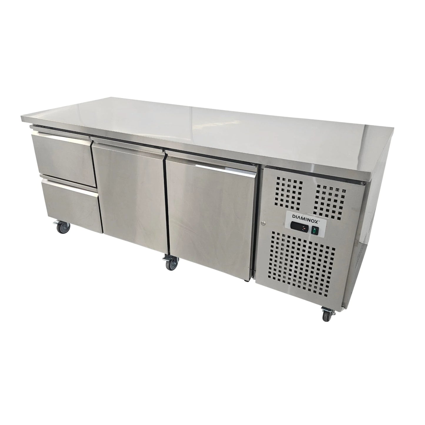Diaminox Two Door Two Drawer Counter Bench Fridge 554L